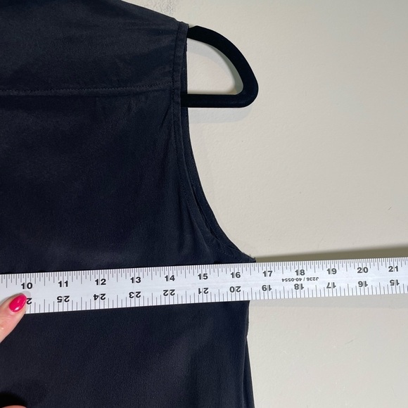 EQUIPTMENT Femme Lucida Silk Dress Black LBD Sleeveless Embroidered Lace Sz S - Picture 10 of 11